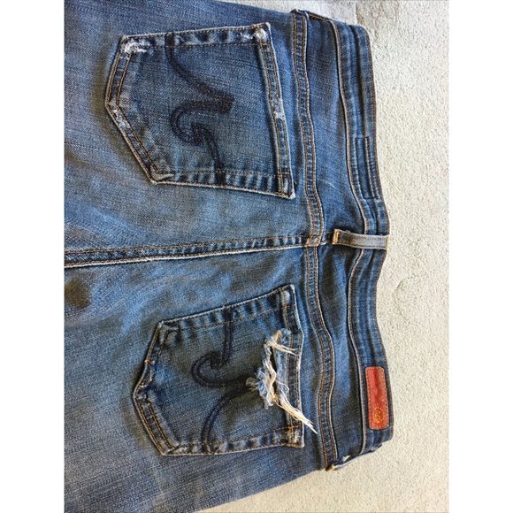 AG Adriano Goldschmied Slim Distressed Women's Jeans Light Wash 29x29 - Picture 10 of 12